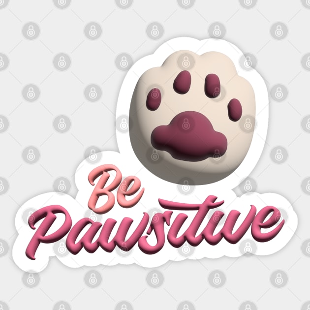 Be Pawsitive Sticker by Cinestore Merch